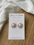 Cream Daisy Studs